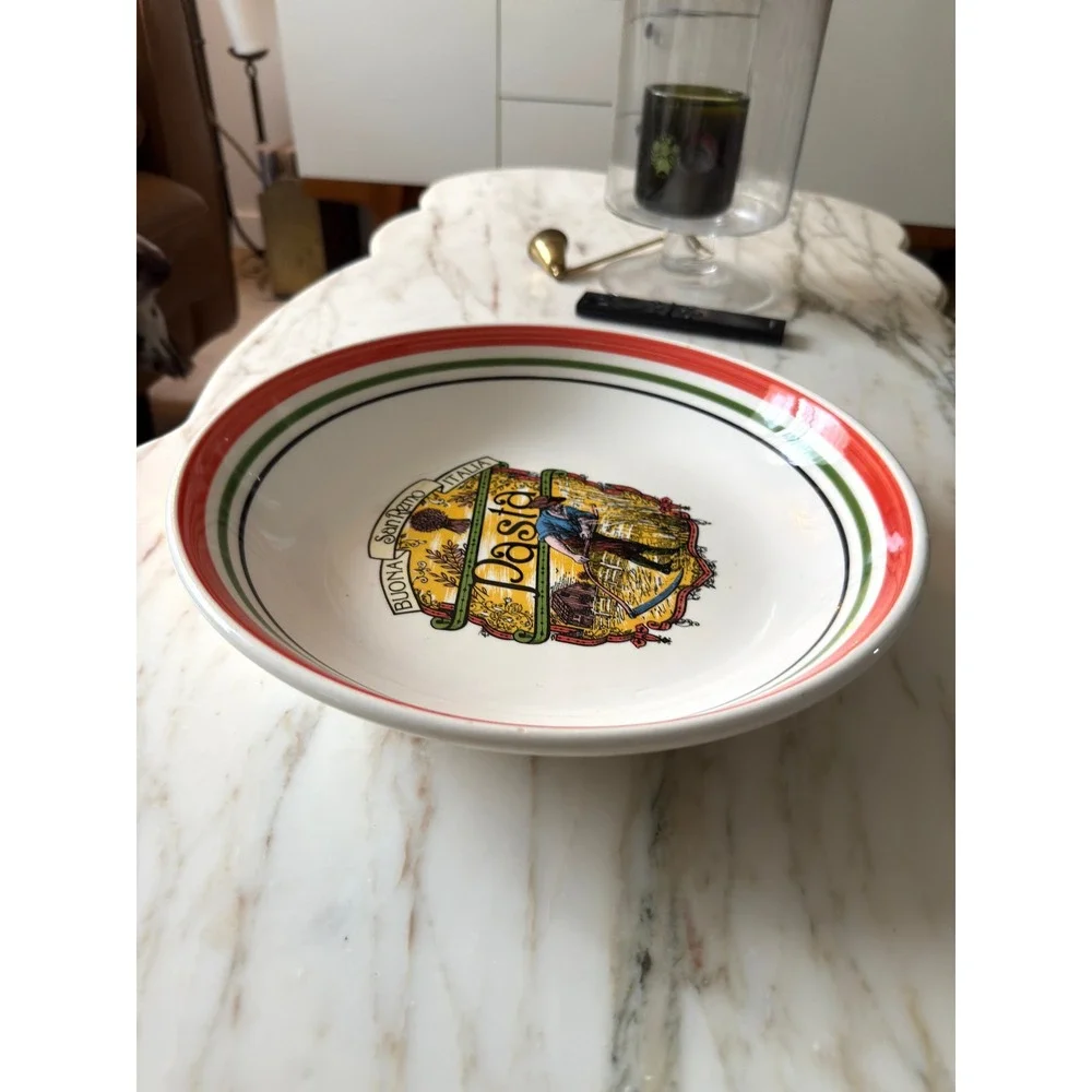 Vintage Sakura San Remo Pasta Serving Bowl Italian Ceramic 12
